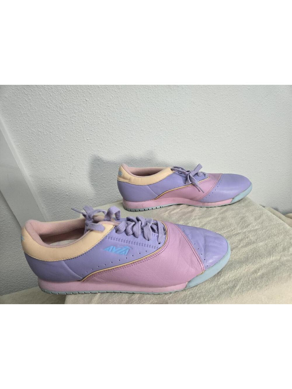 Rare VINTAGE 80s Avia Life Pastel Colorblock Sneakers Sz 9 - Picture 2 of 9